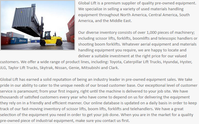 Global Lift Equipment Metairie